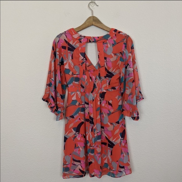 Clover and Sloane Multicolored Chiffon Dress - Picture 2 of 8